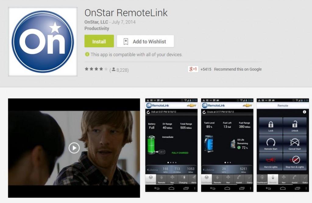 Onstar 4star Remotelink App Starts 1m Gm Cars And More